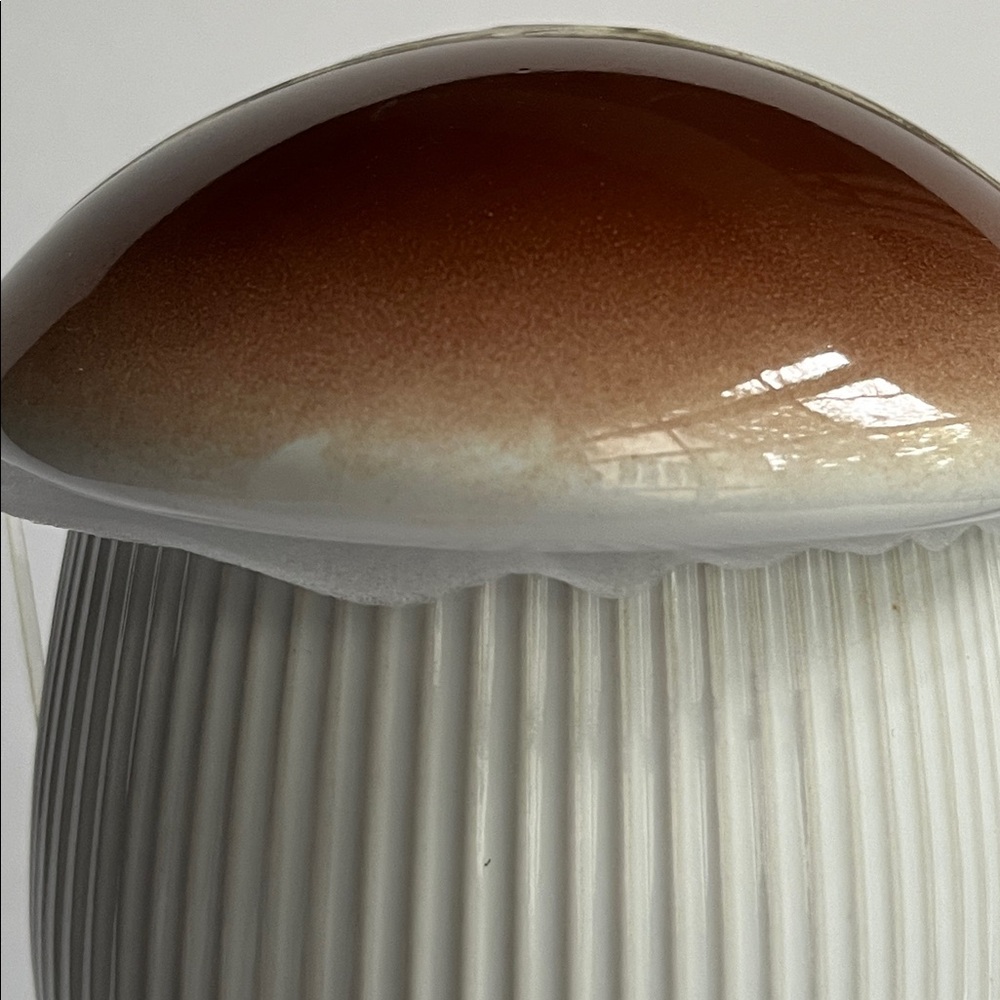 Mushroom Mug with Lid Set Cup with Brown Top World Market NWT - Picture 4 of 8
